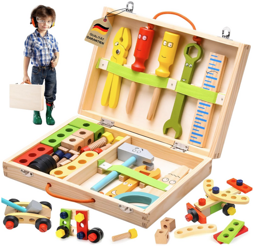 🧰🔩 34-Piece Simulation Toolbox – For Little Builders With Big Dreams!