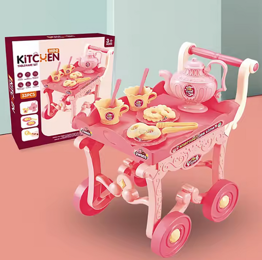 Tea Party Trolley – 33 Pieces 🍵🎀🚂