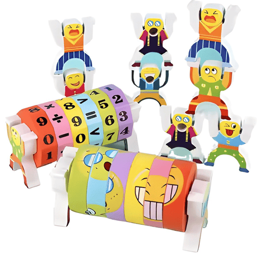 Wooden Rolling Maths Toy – Hands-On Counting & Math Fun!