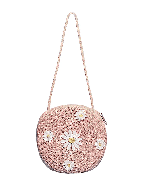 🌼Small Round Daisy Straw Bag – Bright & Breezy Summer Style